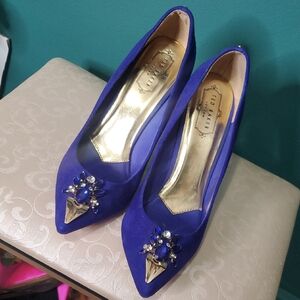 Ted Baker Royal Blue Embellished Heels